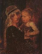 Mihaly Munkacsy Mother and Child Spain oil painting artist